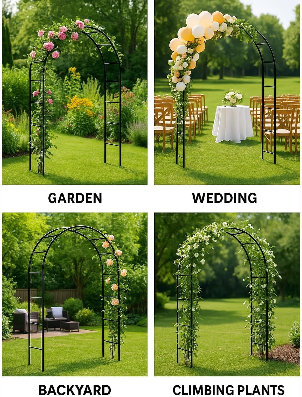 Adorox arco decorado para boda, fondo fotográfico versátil