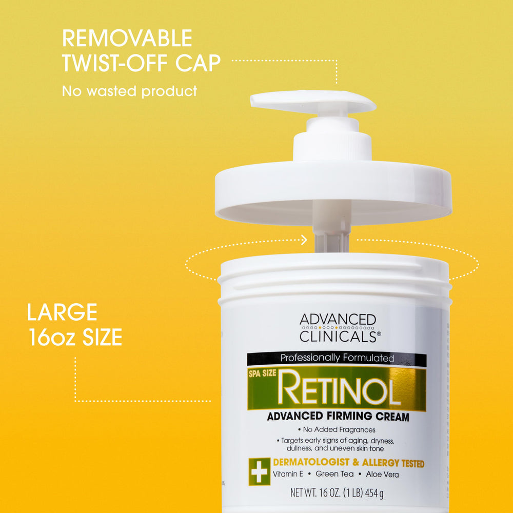 Advanced Clinicals etiqueta con ingredientes clave como vitamina E y té verde