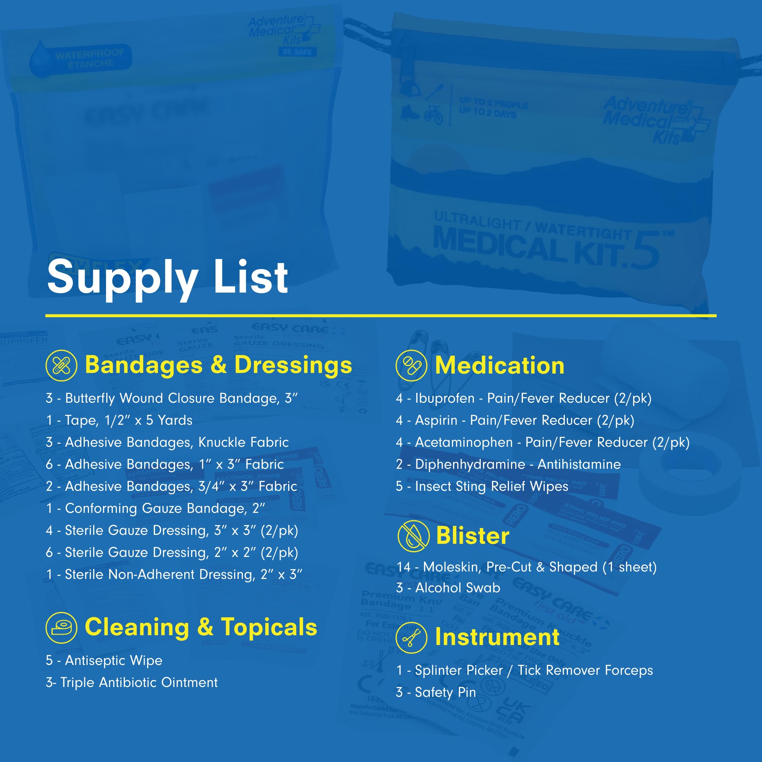 Adventure Medical Kits pinzas y aguja para extracción de astillas rápida