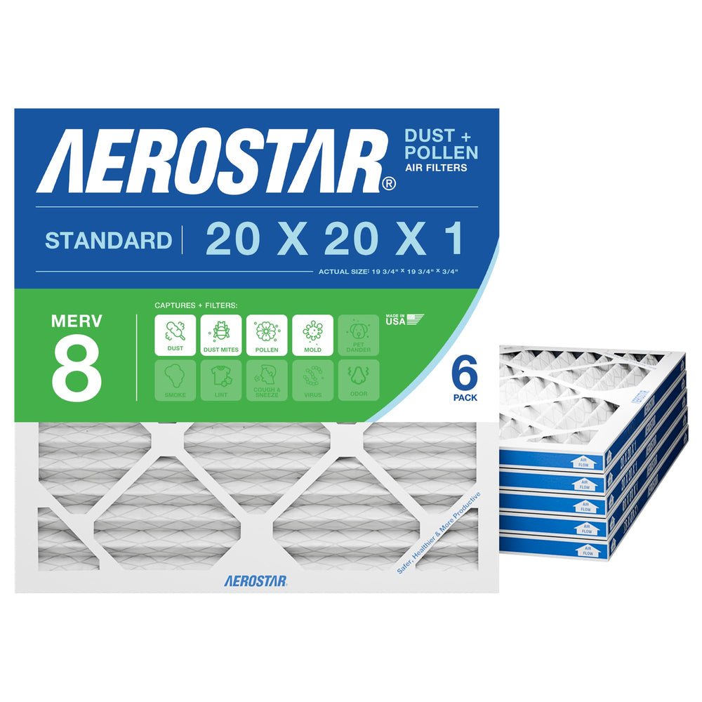 Aerostar filtro frontal pack mostrando el empaque y ahorro por 6 unidades