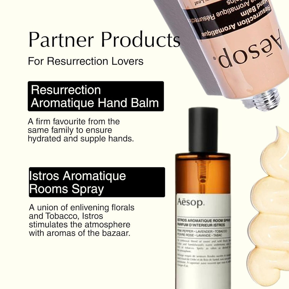 Aesop etiqueta con ingredientes destacando transparencia y seguridad
