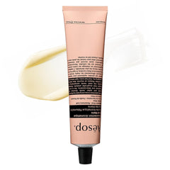 Aesop frente del tubo mostrando diseño y tamaño práctico