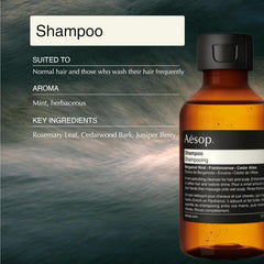 Aesop textura del champú y acondicionador mostrando espuma ligera beneficios