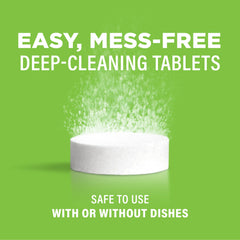 Affresh tableta primer plano que muestra textura compacta y aplicación segura