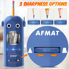 AFMAT PSX5RB en uso afilando lápiz de color para resultados uniformes