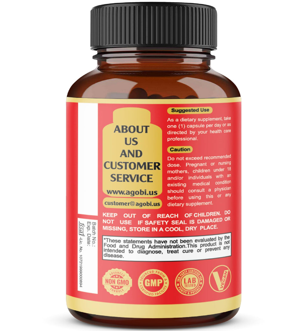 agobi selección de ingredientes naturales como saw palmetto y cúrcuma