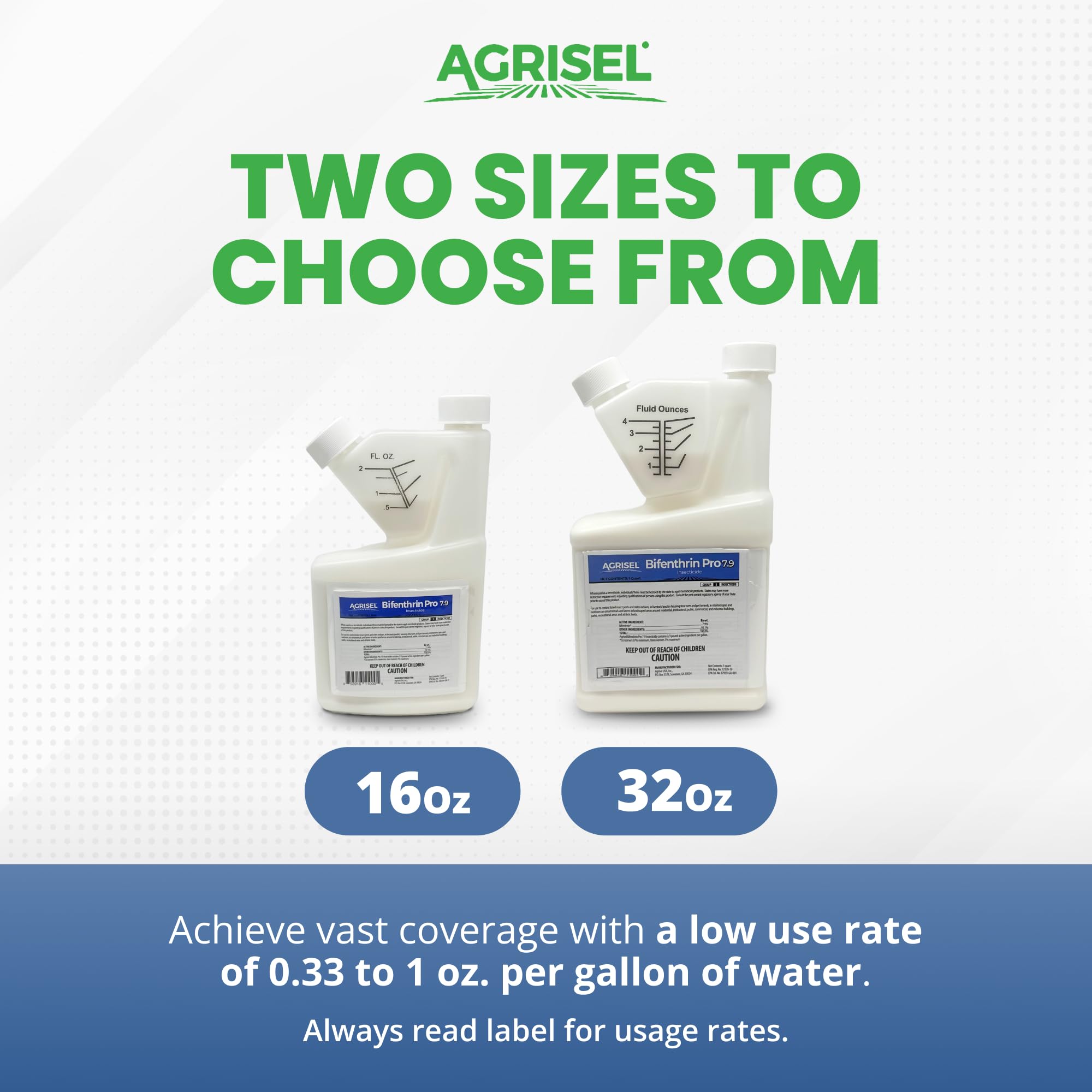 Agrisel bifenthrin pro aplicado en césped mostrando control efectivo de plagas