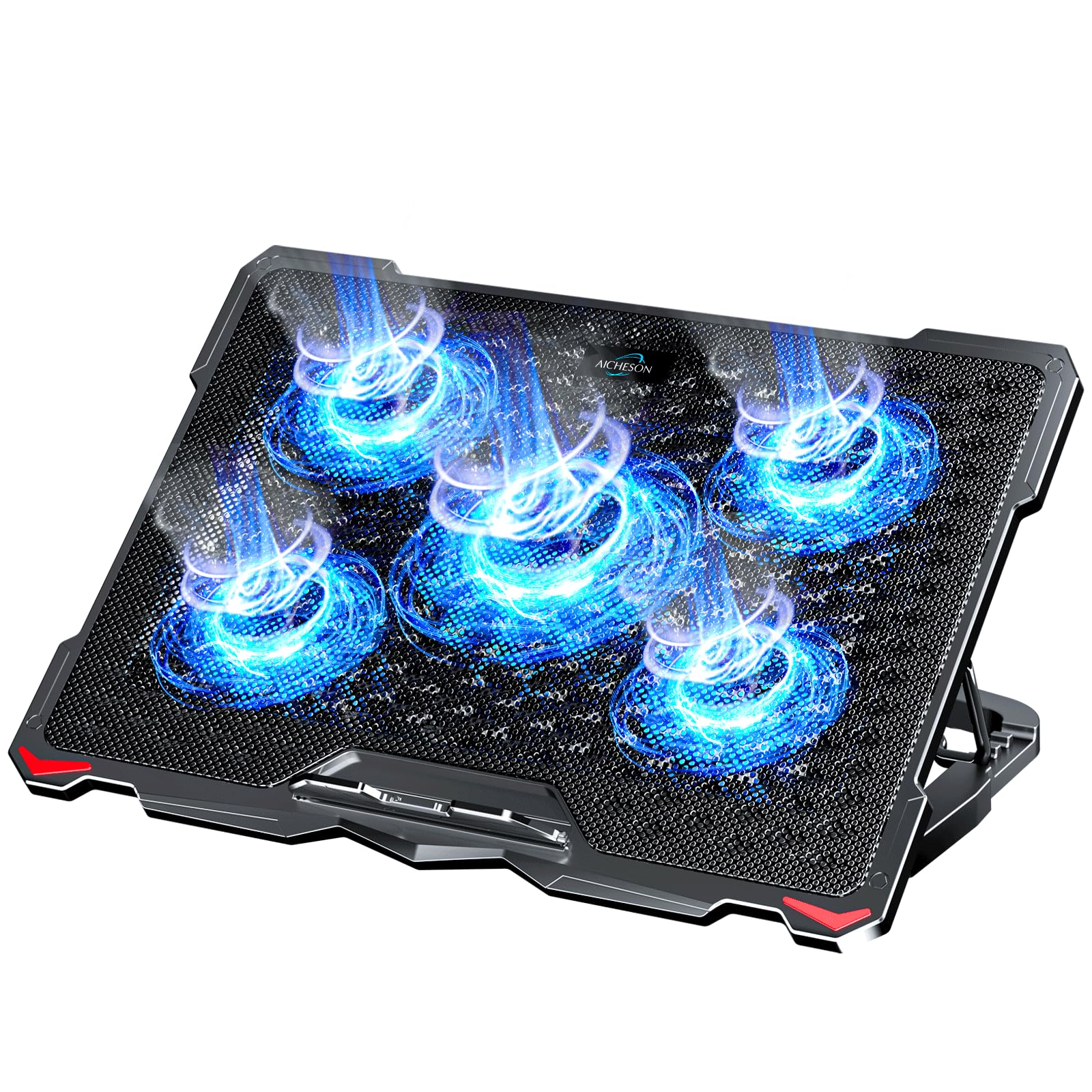 AICHESON S035 front view showing five fans and sturdy frame for better cooling