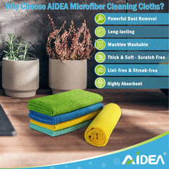 AIDEA textura de microfibra ultrafina muestra suavidad y captura polvo