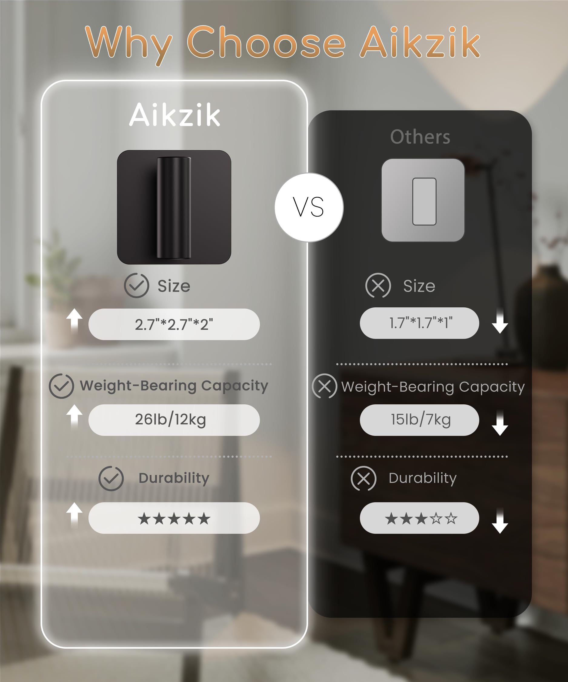 Aikzik gancho instalado en ducha sosteniendo toalla húmeda, resiste humedad