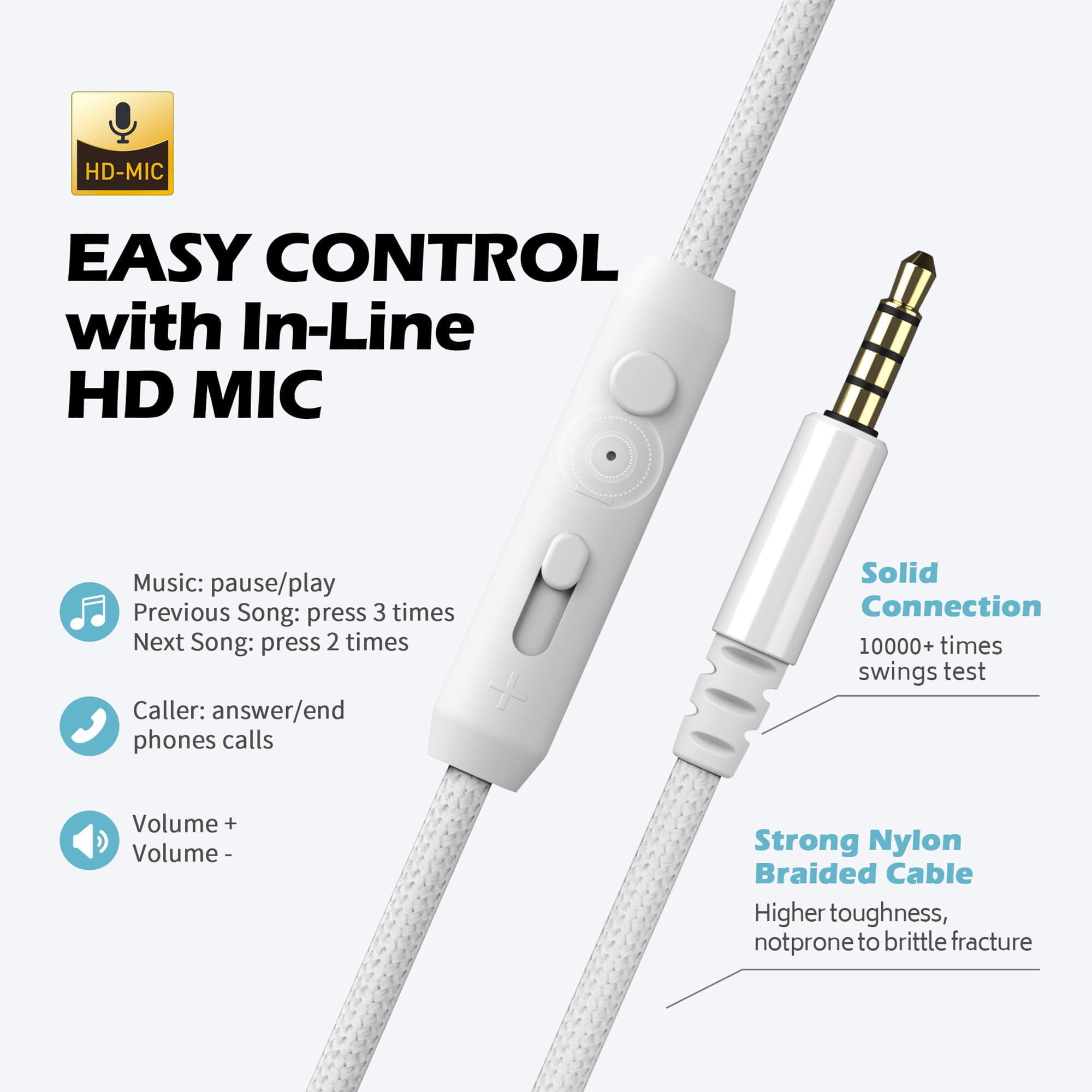 AILIHEN C8 auriculares plegados listos para guardar y transportar