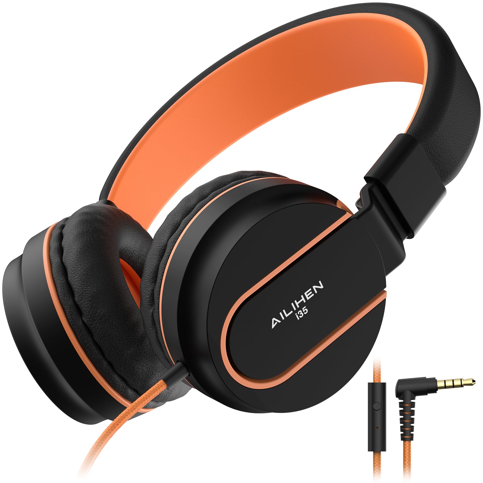 AILIHEN I35 frontal naranja mostrando diseño amigable y ajuste cómodo