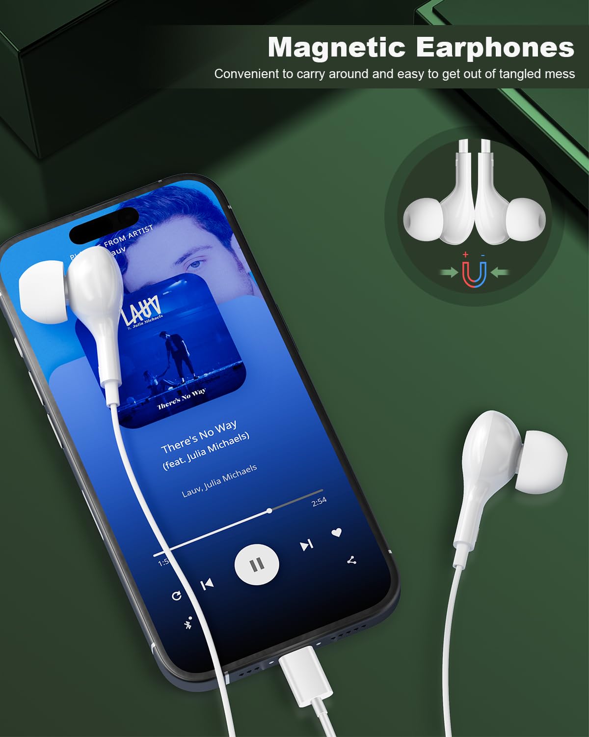 AILZPXX auriculares en uso durante una llamada en smartphone, voz nítida y manos libres