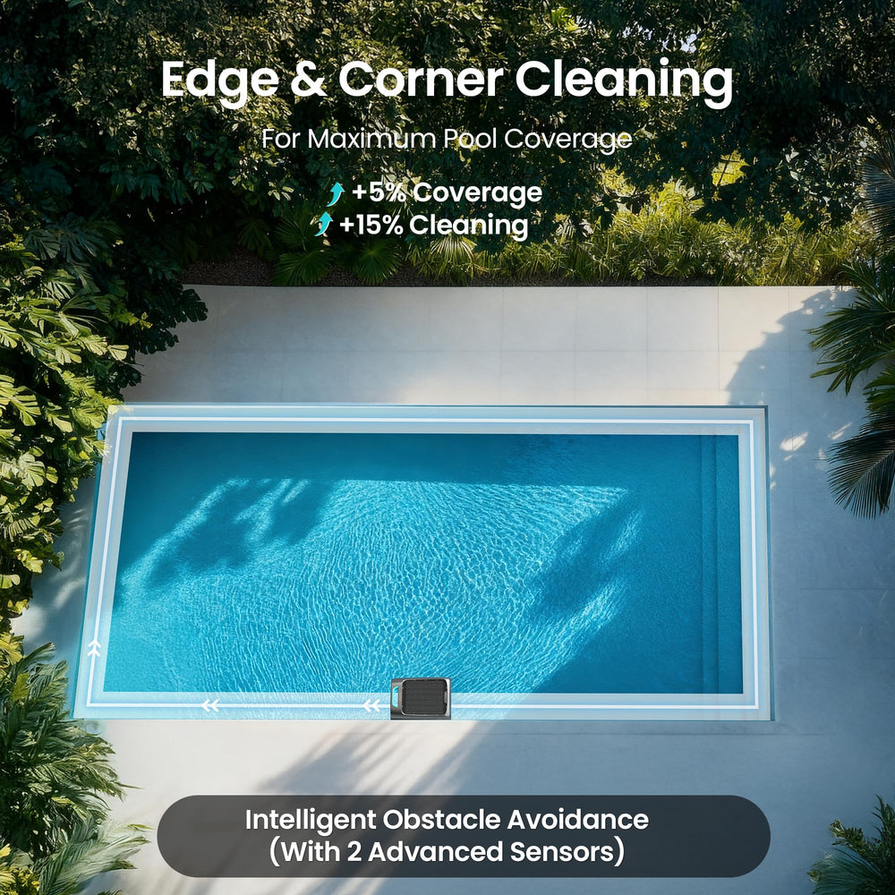 AIPER EcoSurfer S2 in-pool action removing leaves and floating debris