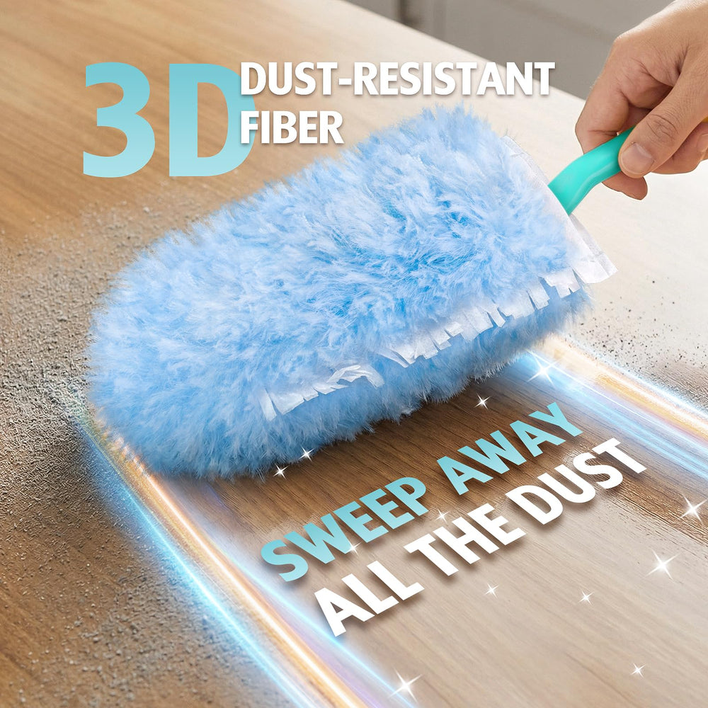 Primer plano de la microfibra AIR U+ con fibras 4X que atrapan polvo y pelos