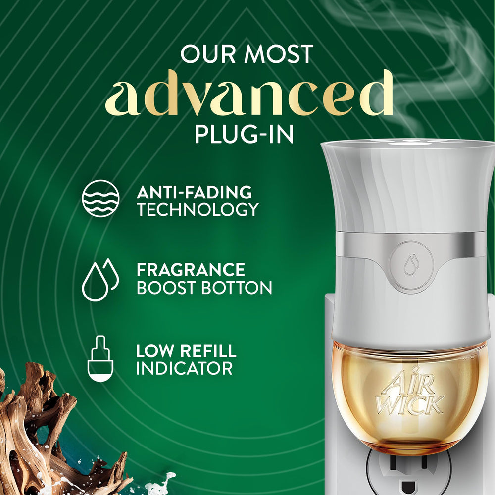 Air Wick caja abierta con las cinco unidades enfatizando valor y cantidad incluida