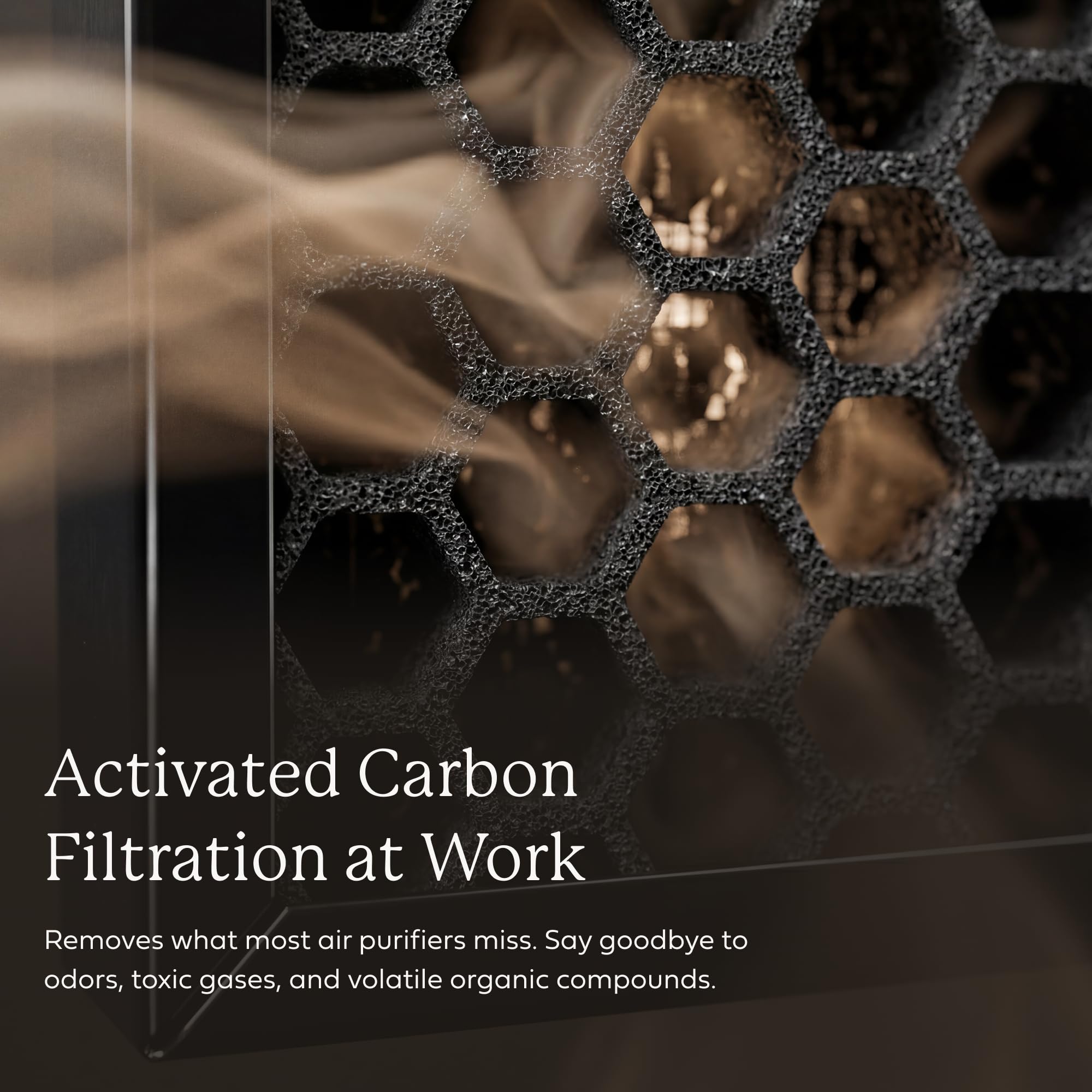 AIRDOCTOR detalle del filtro Premium Carbono/VOC con carbono activo neutralizante
