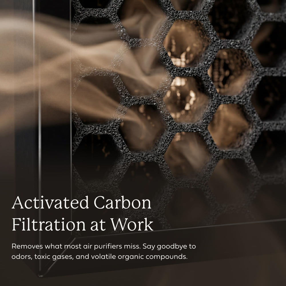 AIRDOCTOR detalle del filtro Premium Carbono/VOC con carbono activo neutralizante