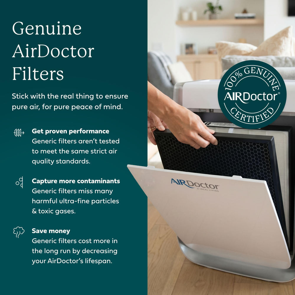 AIRDOCTOR pre-filtro adherido que protege la superficie y facilita el reemplazo