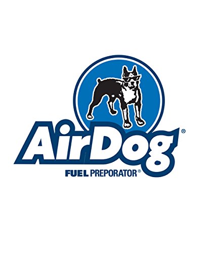 AirDog comparación de tamaño del filtro junto a una mano para referencia de escala