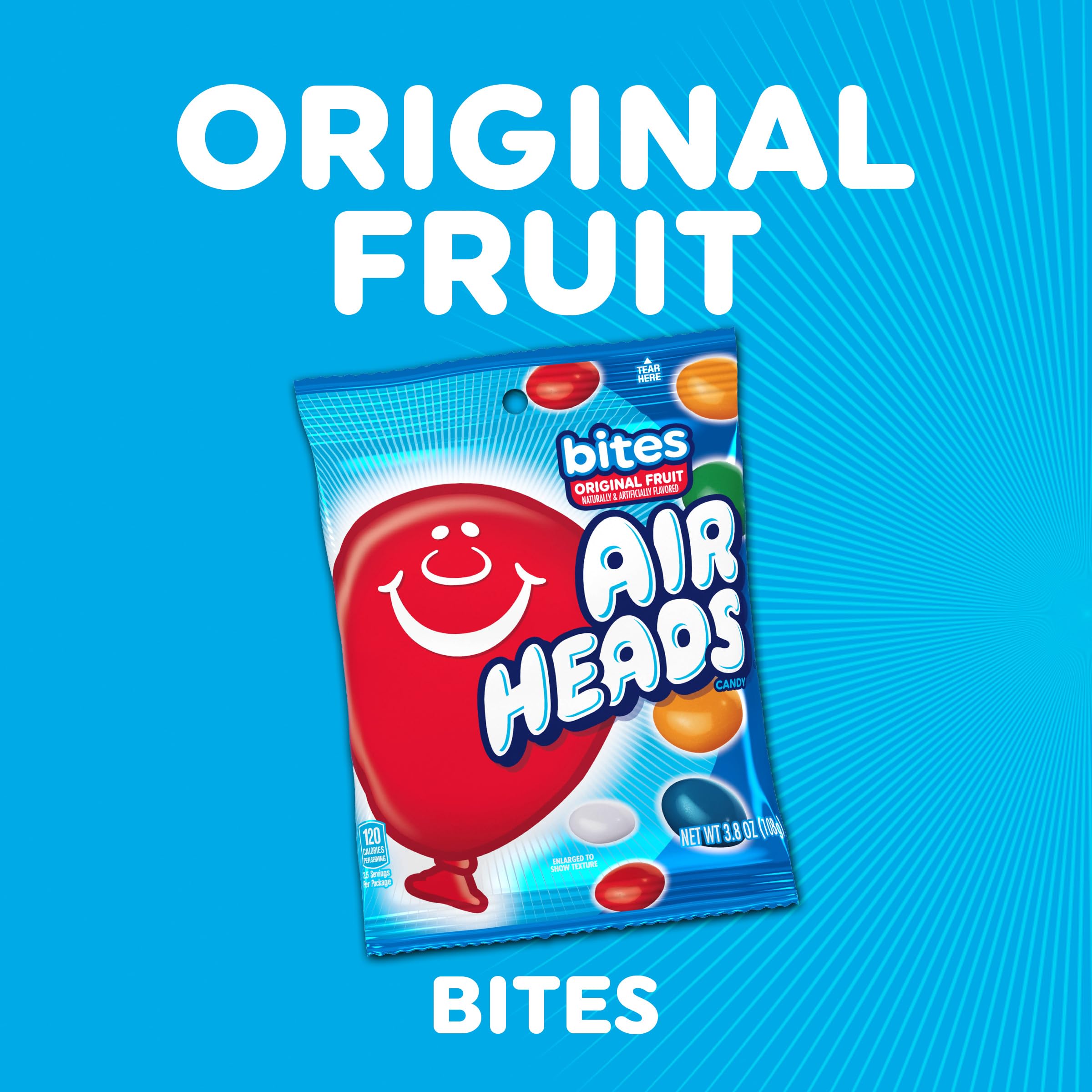 Airheads bolsa individual abierta con bocados accesibles para repartir fácilmente