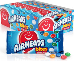 Airheads paquete frontal mostrando diseño y cantidad para identificar el producto
