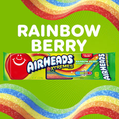 Airheads cinta en primer plano mostrando textura elástica y aspecto masticable