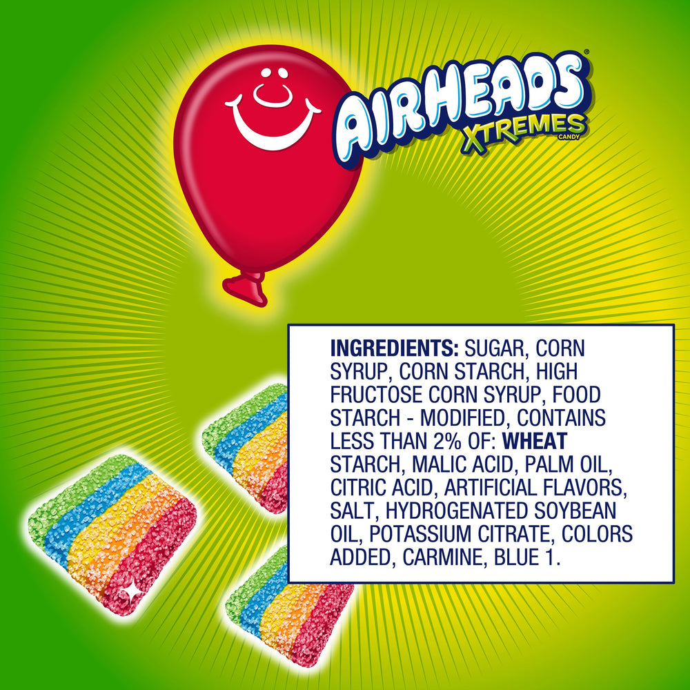 Airheads bolsa abierta con caramelos listos para consumir