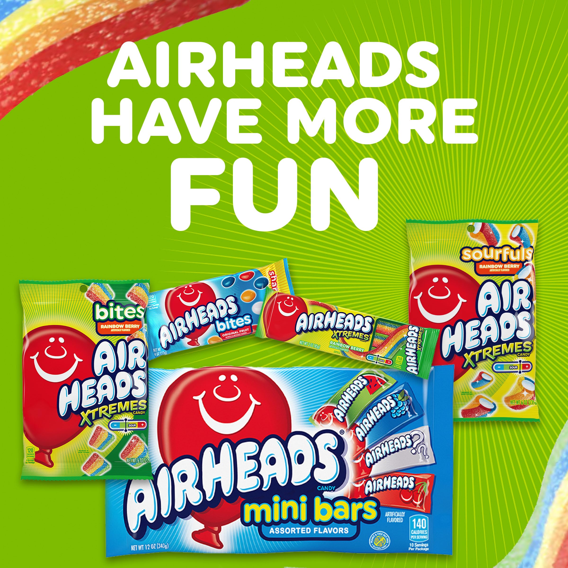 Airheads cintas servidas como merienda en un entorno casual y apetecible