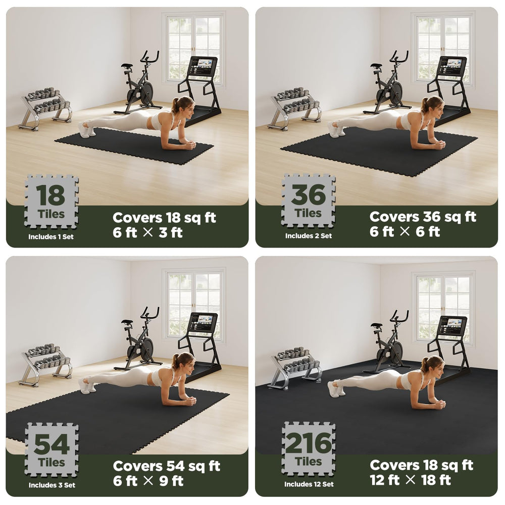 AIRHOP baldosas instaladas en gimnasio casero brindando comodidad
