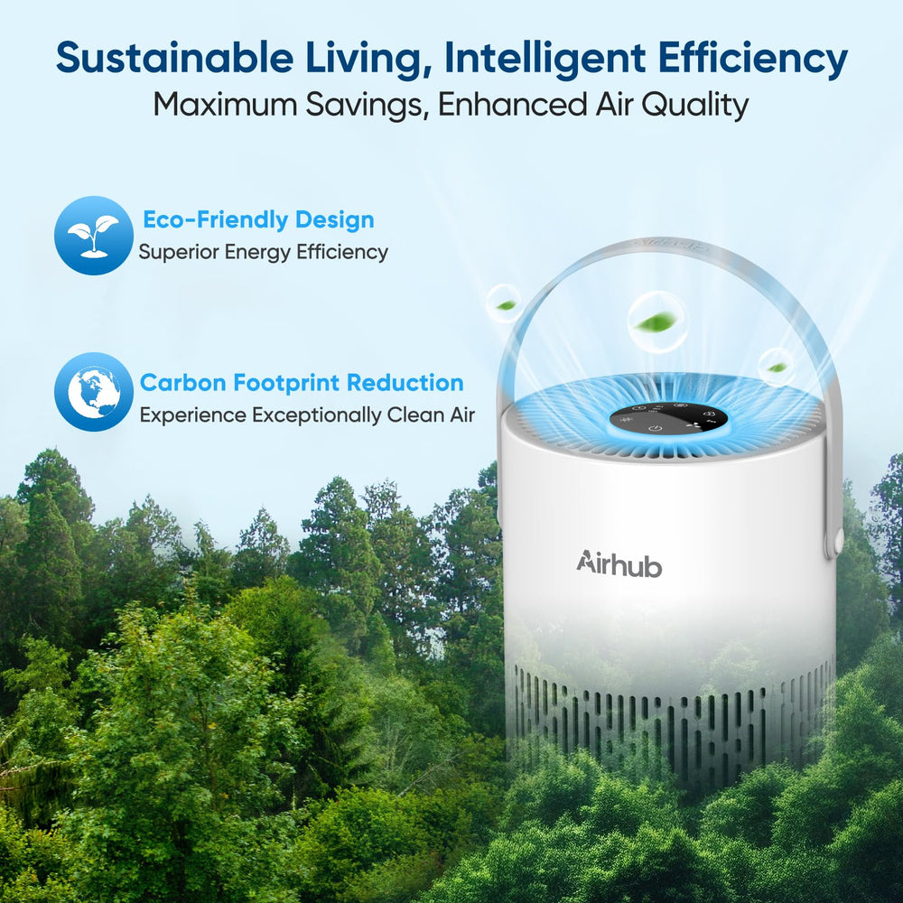 AirHub in living room demonstrating cleaner air for families