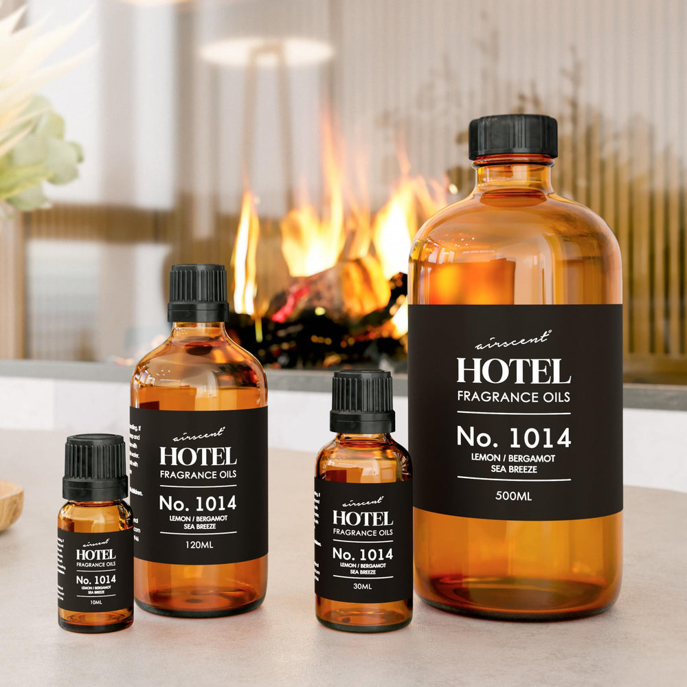 AirScent comparación de tamaño 120 mL para referencia de capacidad y duración