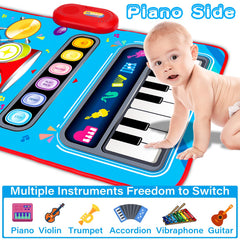 Aitbay detalle de las 13 teclas del piano mostrando los seis sonidos instrumentales