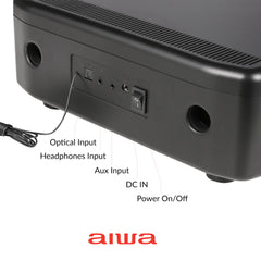 AIWA detalle del tweeter y unidad de graves, claridad y respuesta baja