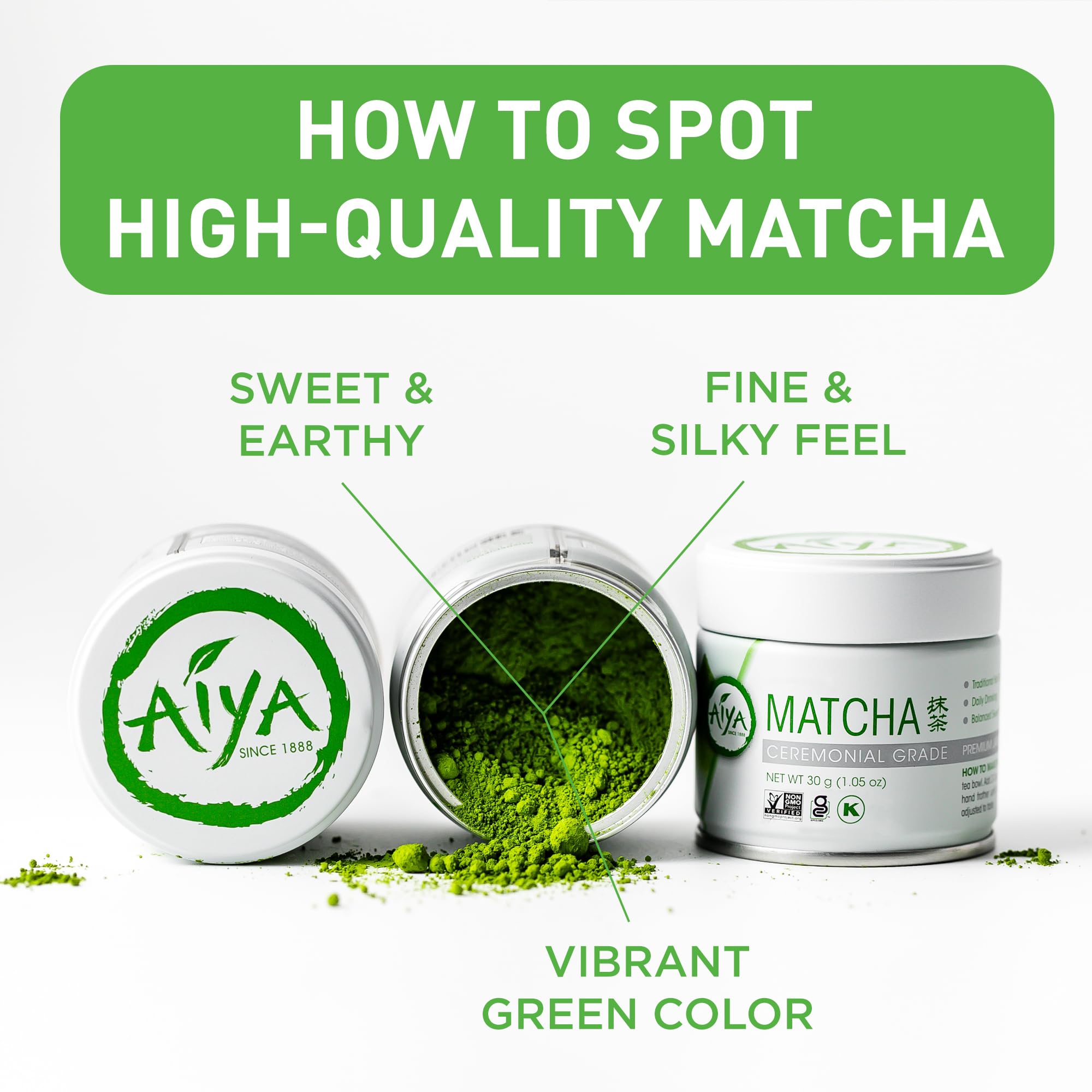 AIYA SINCE 1888 lata 30g junto a cuchara para tamaño práctico