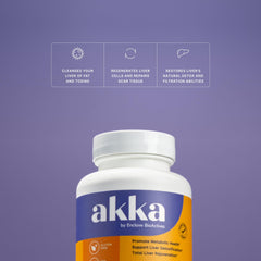 AKKA envase en mesa junto a desayuno para uso diario práctico