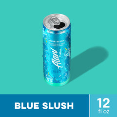 Alani Nu lata Blue Slush detalle de textura y atractivo visual