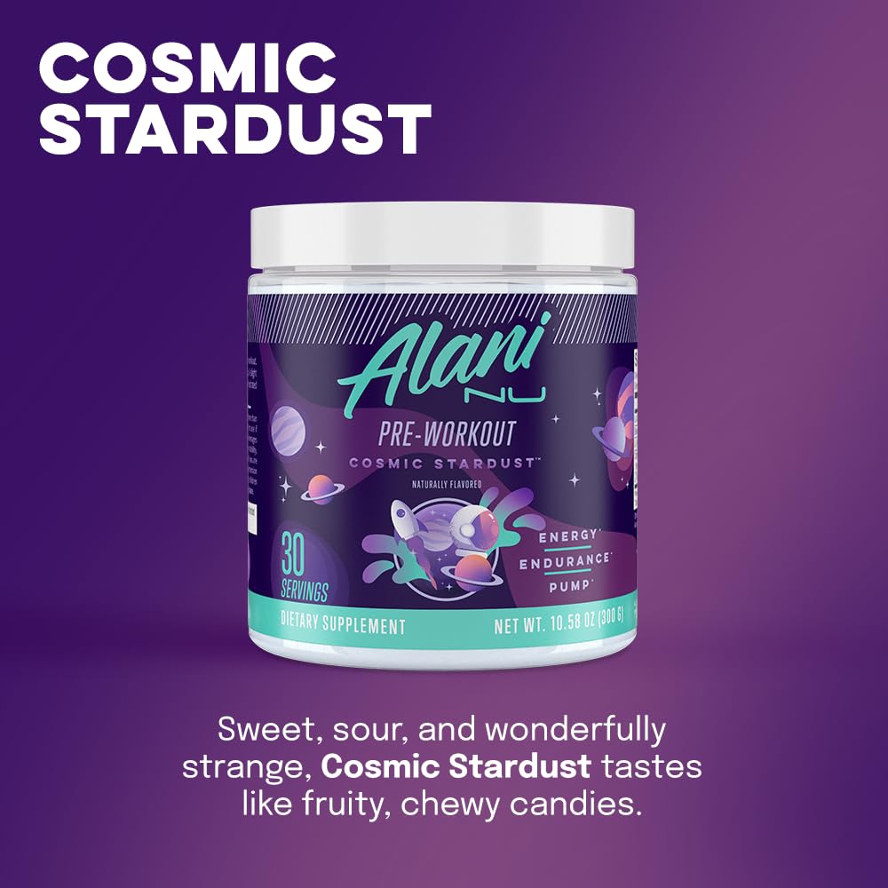 Alani Nu etiqueta mostrando ingredientes y cantidades transparentes