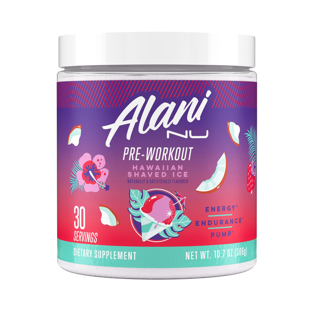 Alani Nu frasco frontal mostrando diseño y tamaño, atrae compradores