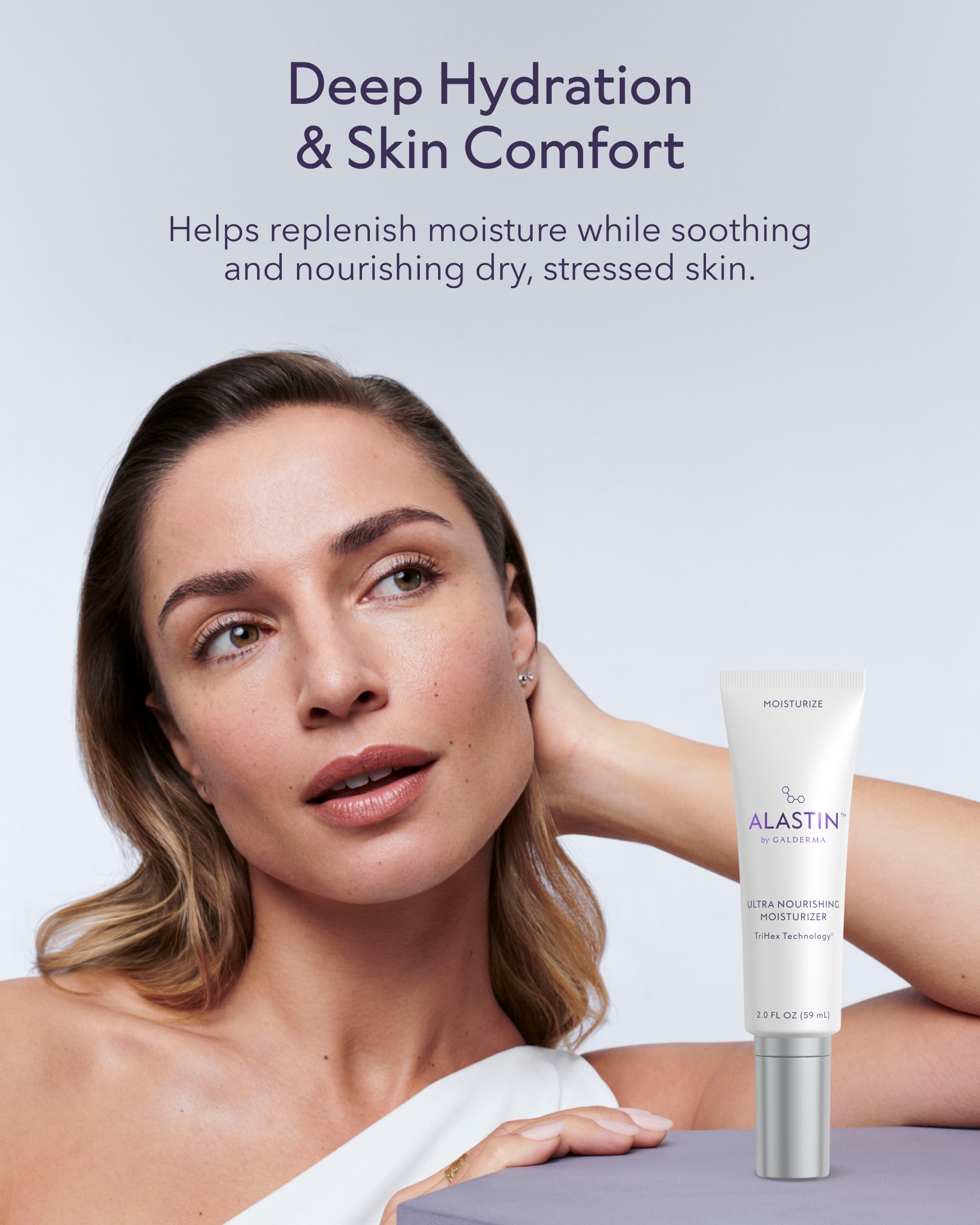 ALASTIN bote abierto con crema, muestra consistencia nutritiva