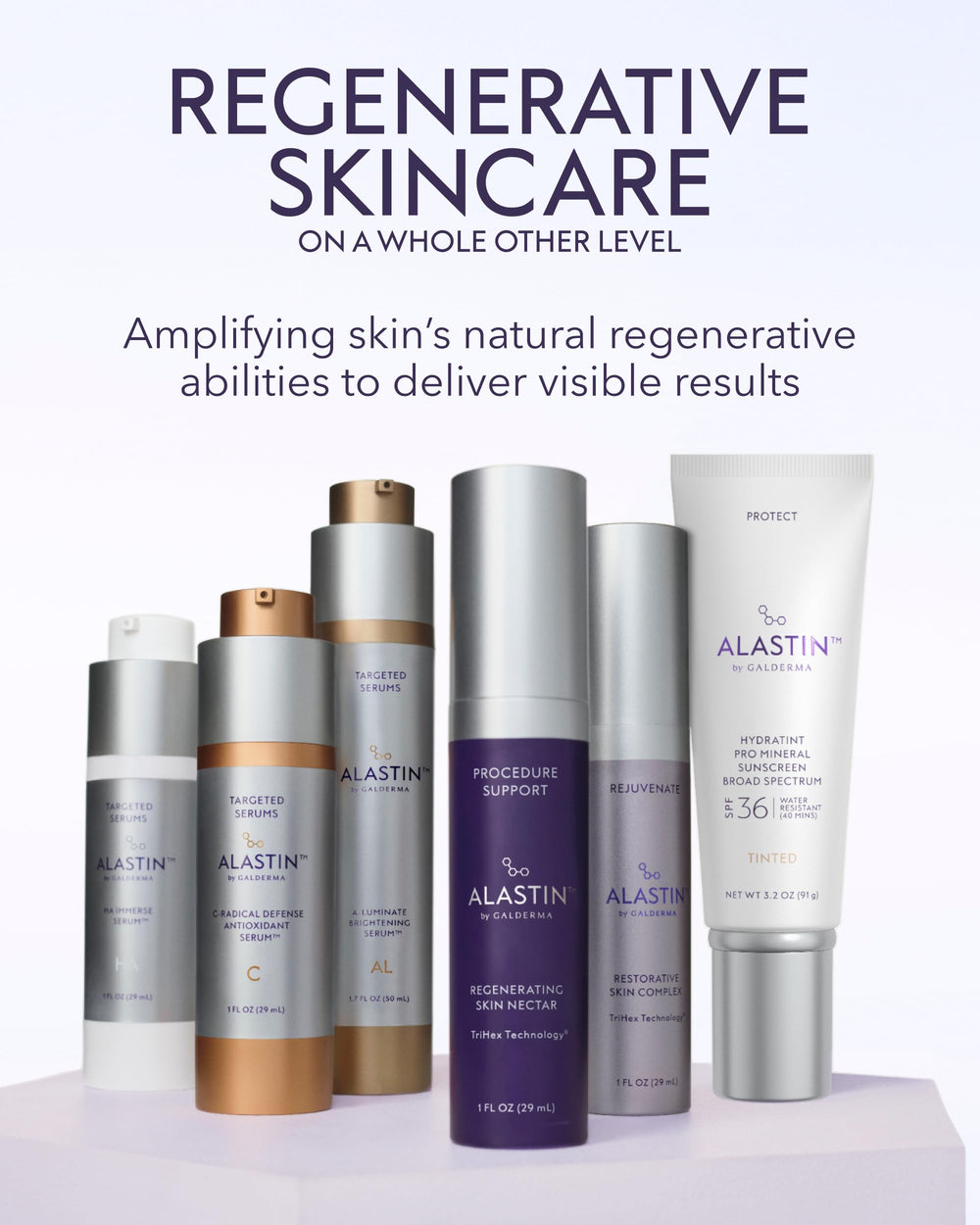 ALASTIN Skincare uso nocturno en tocador mostrando hidratación reparadora