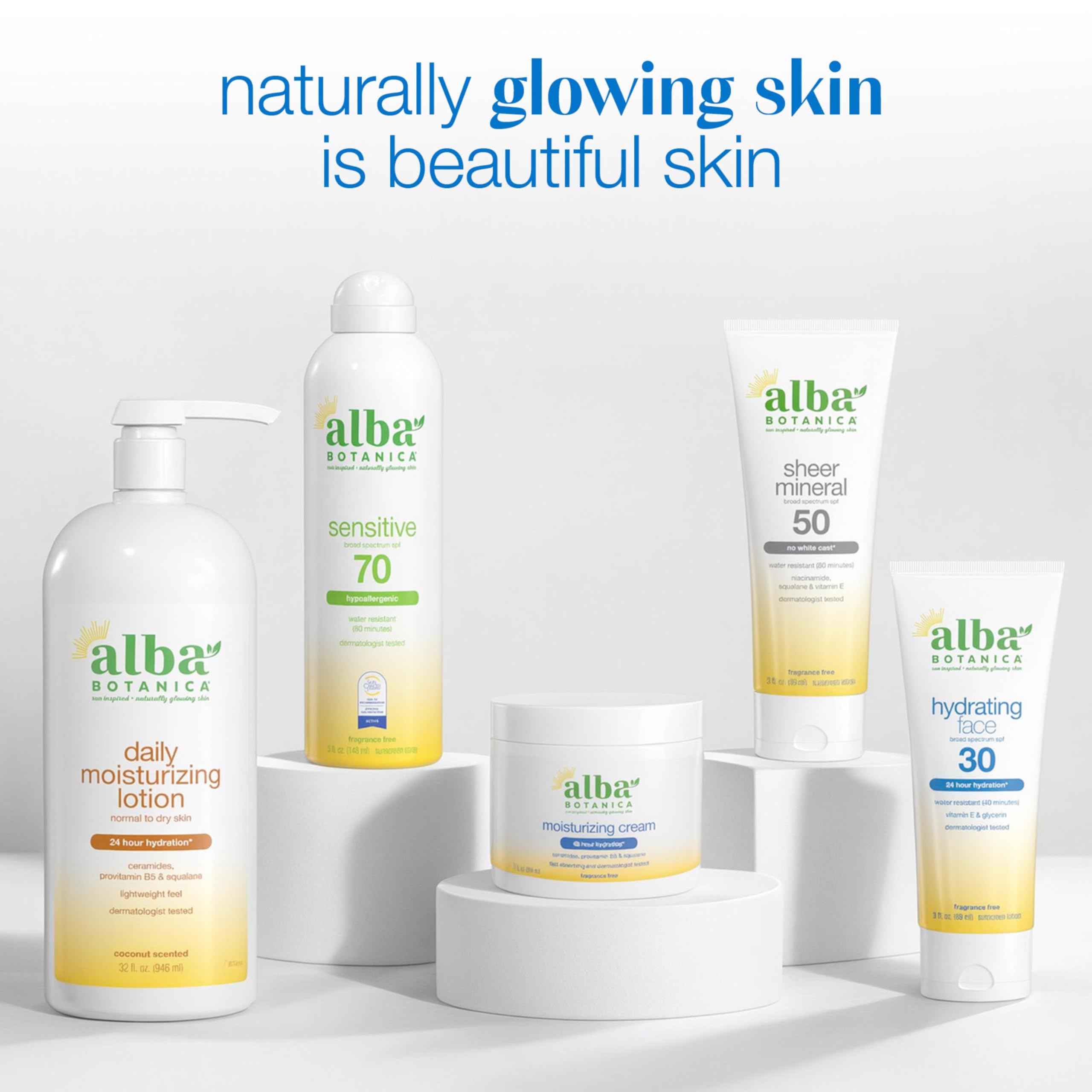 Alba Botanica bottle staged with towel for everyday bathroom routine