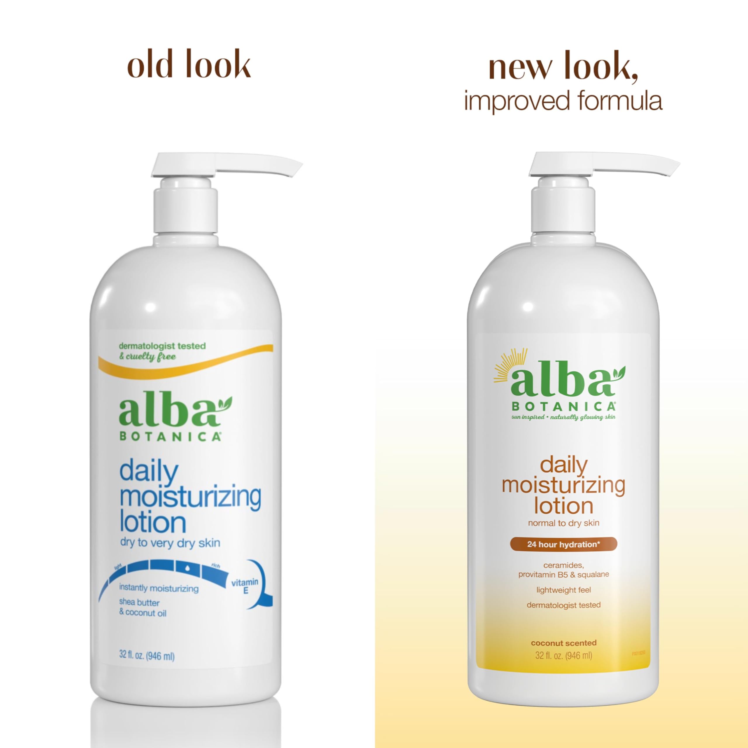 Alba Botanica pump dispensing lotion for easy controlled application