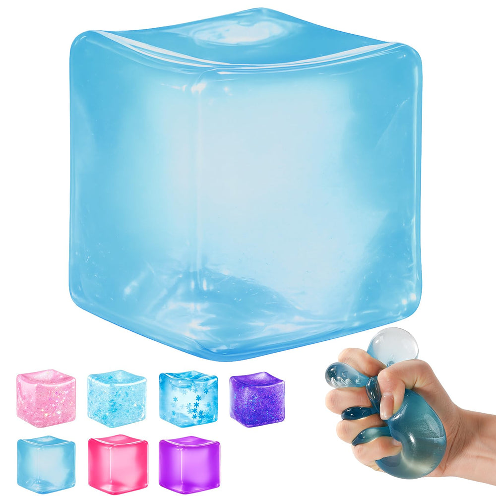 AlbTemp cubo frontal mostrando forma cúbica y acabado suave para alivio táctil