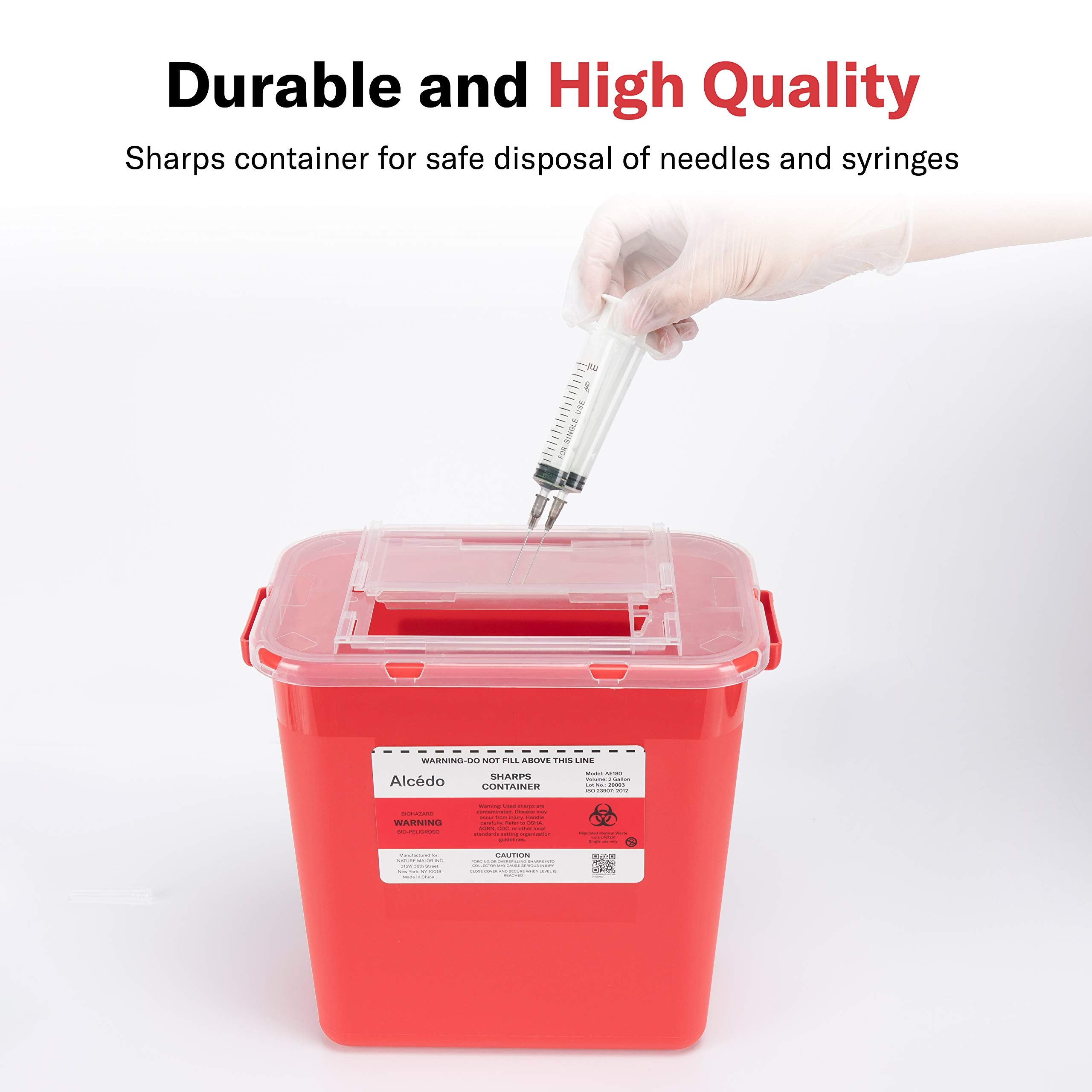Alcedo clear lid close-up showing fill level visibility for safer monitoring