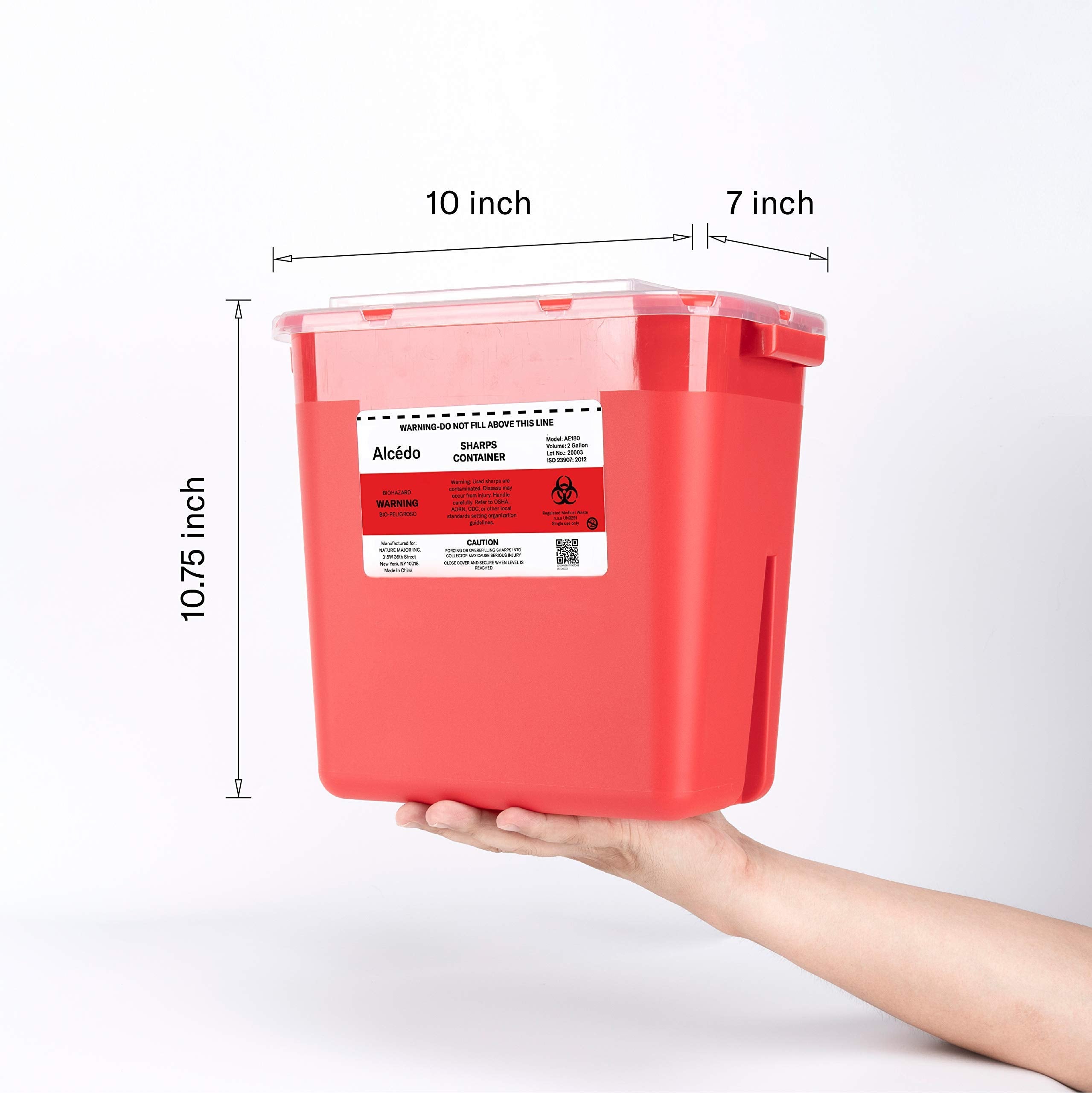 Alcedo printed label and instructions detail for compliant safe handling