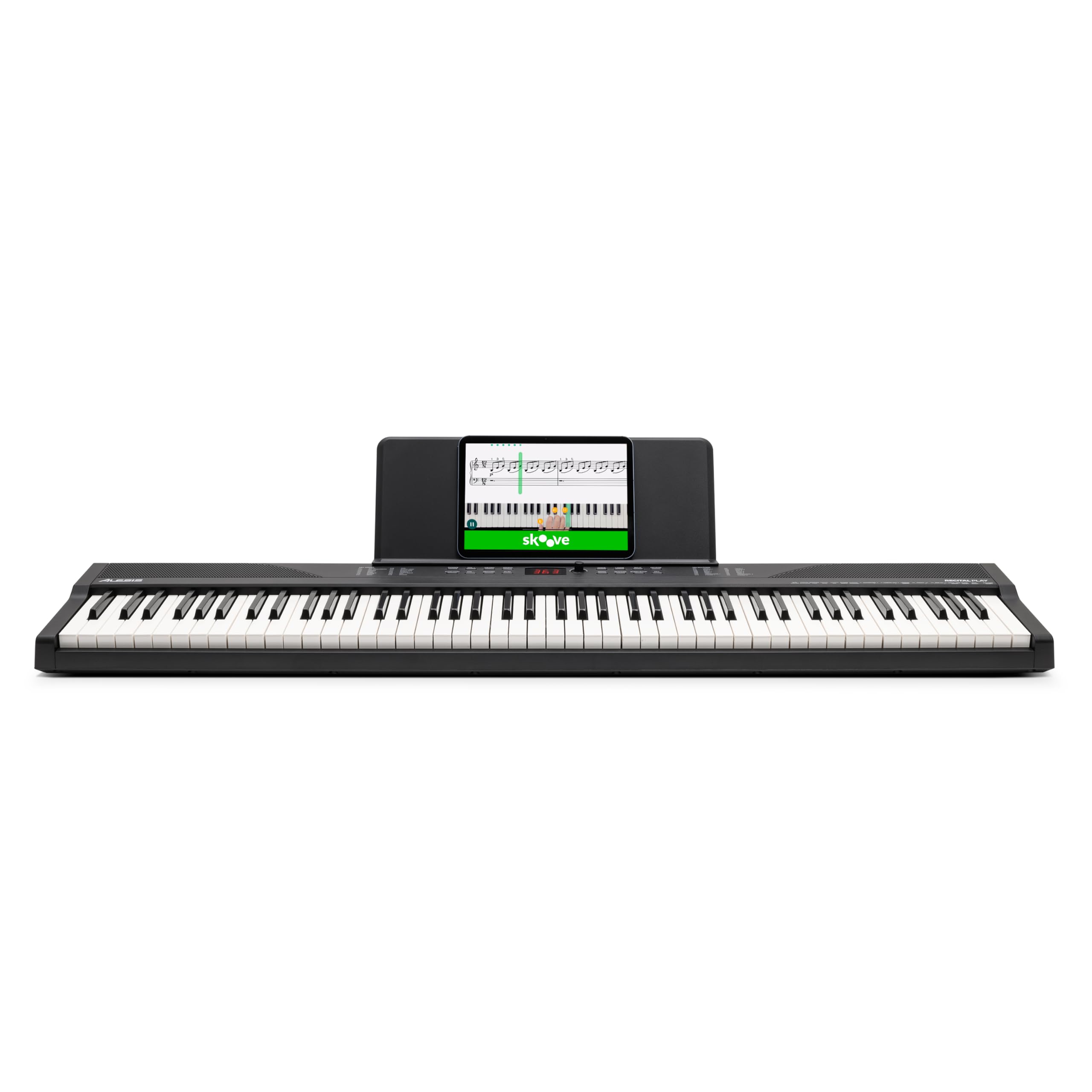 Alesis Recital Play atril con partituras y tablet para seguir lecciones fácilmente