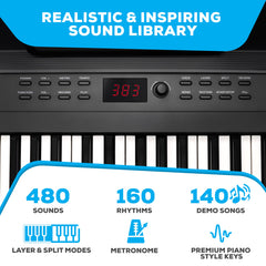 Alesis Recital Play en uso en sala hogareña que inspira prácticas cómodas