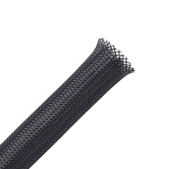 Alex Tech funda trenzada frontal mostrando rollo negro y longitud 100 ft, orden y protección
