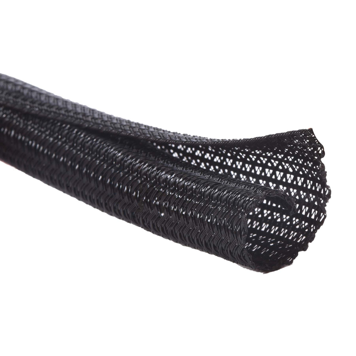 Alex Tech tubo protector frontal mostrando rollo y color negro, organización eficaz